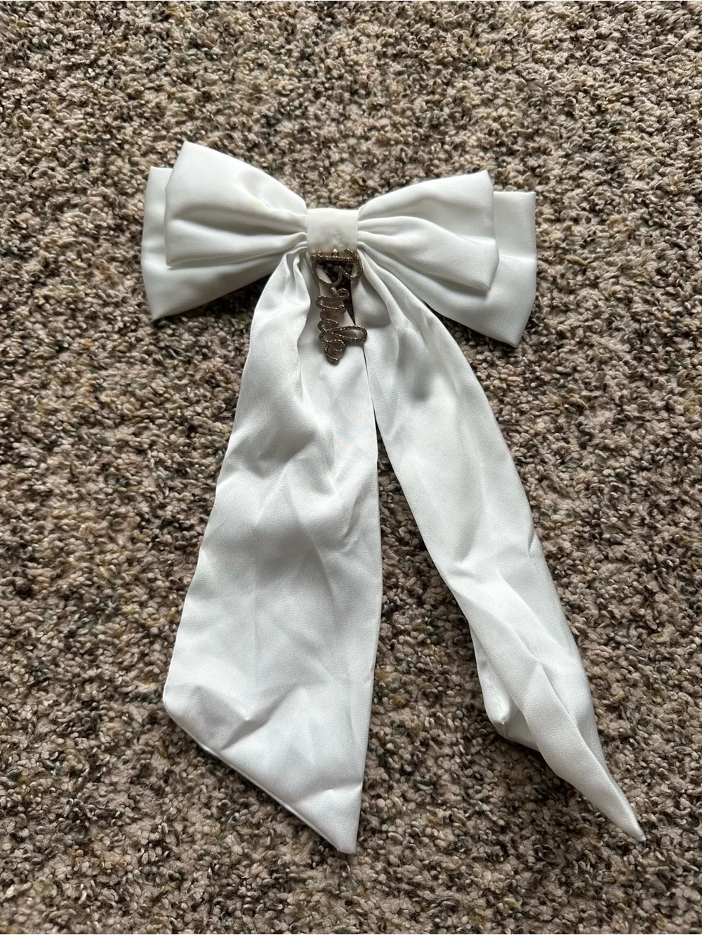 Bride hair bow clip